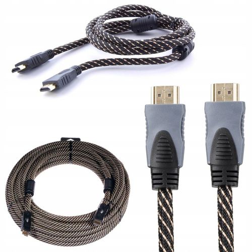 KABEL PRZEWÓD MOCNY HDMI 2.0 4K 3D UHD 5m MIEDŹ PREMIUM 48 bit na Arena.pl