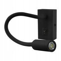 2 x LAMPA ŚCIENNA LED 3W KINKIET DO CZYTANIA WŁĄCZNIK CZARNY