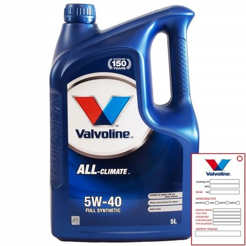 Valvoline All Climate 5W-40 5L a3/B4 na Arena.pl