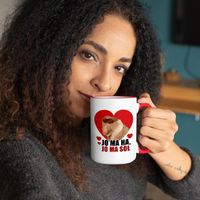 DUŻY Kubek XXL Czerwon Prezent na WALENTYNKI Wzory