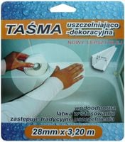 taśma wykończeniowa 3,2m 28mm biała - sil tas 28