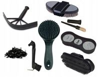 DUŻY ZESTAW SZCZOTEK DLA KONIA KOPYSTKA ZGRZEBŁO