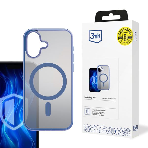 apple iphone 16 plus - 3mk frosty magcase blue zdjęcie 2