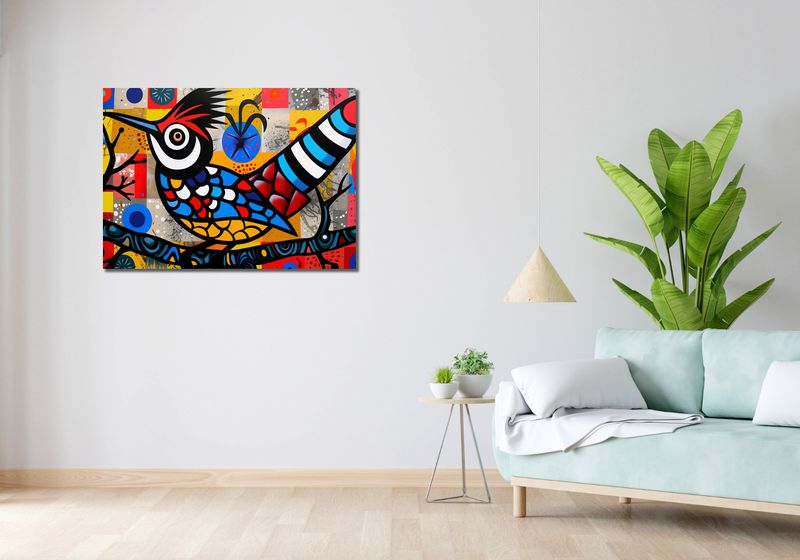 Obraz 100x70cm Ptak Na Wznak zdjęcie 2