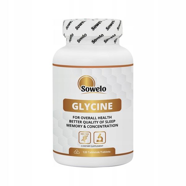 SOWELO GLICYNA 750mg GLYCINE 120 TABLETEK zdjęcie 1