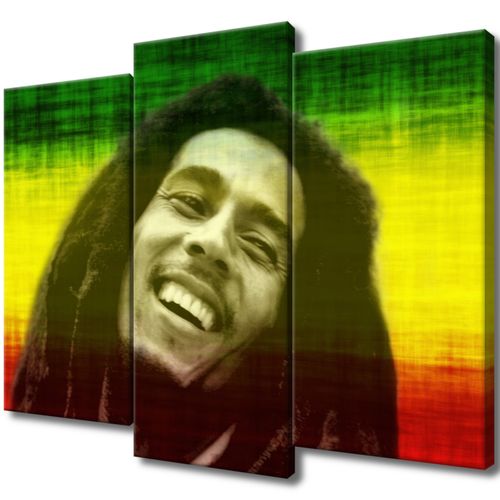 Obraz Tryptyk 90X70 Bob Marley Muzyk Reggae na Arena.pl