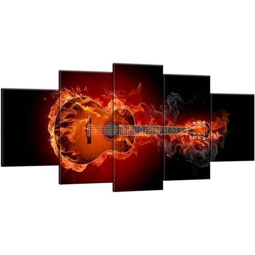Obraz Drukowany 150X70 Płonąca Gitara na Arena.pl