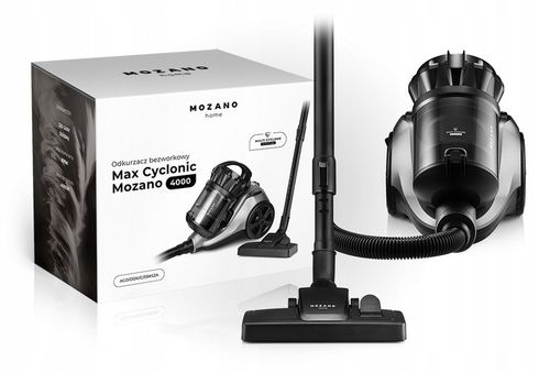 ODKURZACZ CYKLONOWY MOZANO BEZWORKOWY TURBOSZCZOTKA 4000W FILTR HEPA 3L na Arena.pl