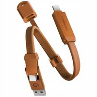 KABEL USB-C DO USB-C/USB-A 60W 480MBPS 15CM POMARAŃCZOWY