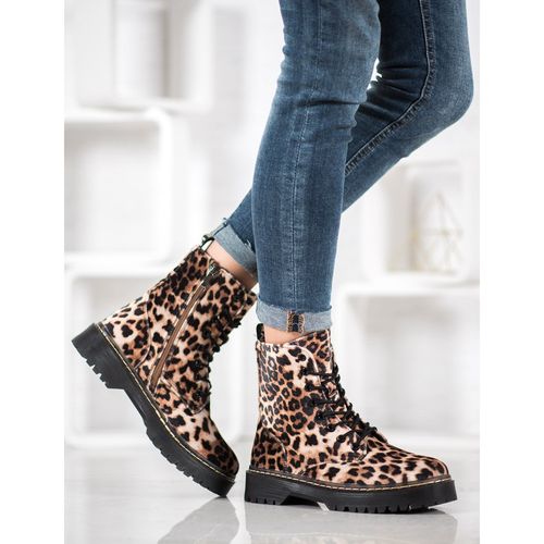Zamszowe Workery Leopard Print r.39 na Arena.pl