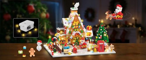 KALENDARZ ADWENTOWY KLOCKI DOMEK Z PIERNIKA CHOINKA MIKOLAJ LED 1763szt 24× na Arena.pl