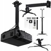 UCHWYT WIESZAK do projektora Sufitowy Ścienny CZARNY OVERMAX 2w1