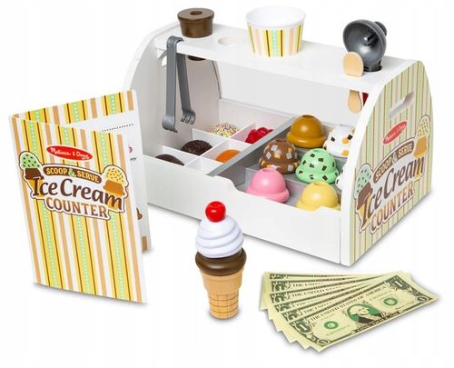 MELISSA & DOUG LODZIARNIA SKLEPIK KRAMIK Z LODAMI ZABAWKA DREWNIANA DZIECKA na Arena.pl