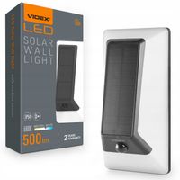 2 x Lampa solarna ścienna VIDEX LED 500Lm 5000K z czujnikiem ruchu akumulat