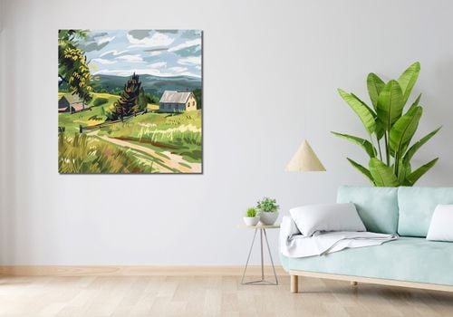 Obraz 100x100cm Bujna Wieś na Arena.pl