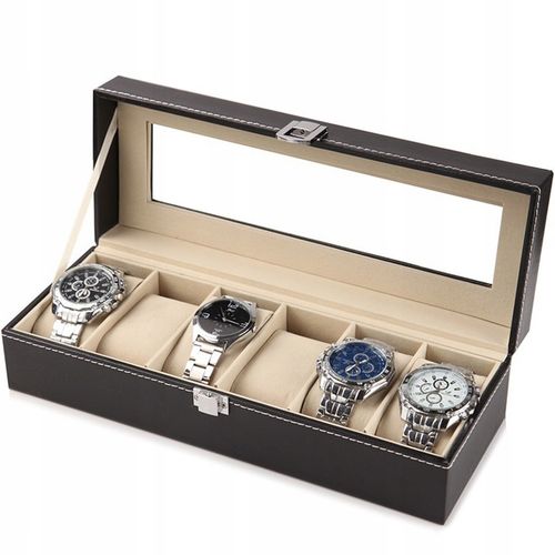 SZKATUŁKA NA ZEGARKI PUDEŁKO ORGANIZER BIŻUTERIĘ na Arena.pl