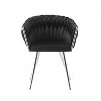 Krzesło z podłokietnikami czarne Tilo fotel wolnostojący Family Meble