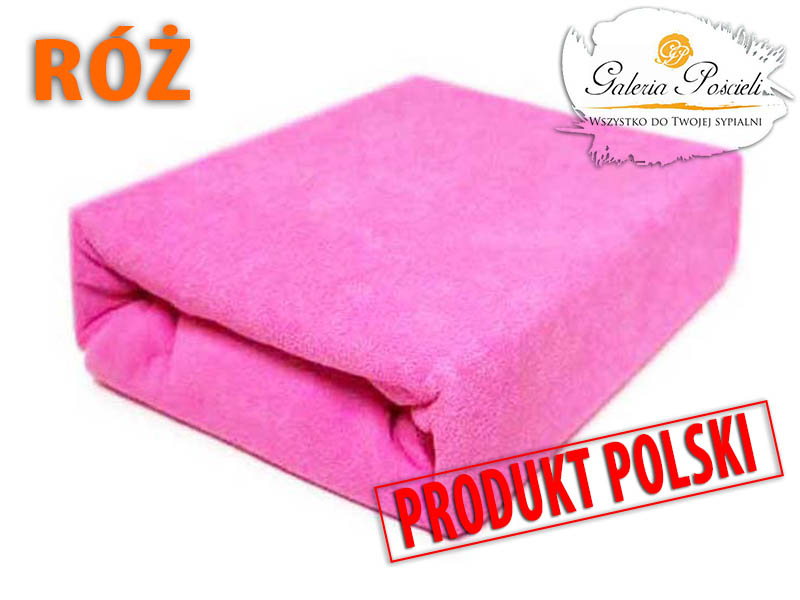 Prześcieradło frotte 200x220cm RÓŻ zdjęcie 2