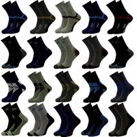 20 PAR SKARPETY MĘSKIE DŁUGIE BAWEŁNIANE SKARPETKI SPORTOWE RÓŻNE 39-42