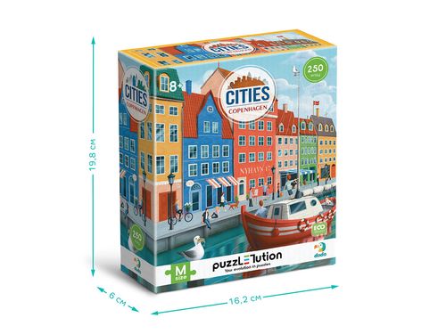 Puzzle ”Miasto Kopenhaga”, Ilość Elementów 250 Dodo 300645 na Arena.pl