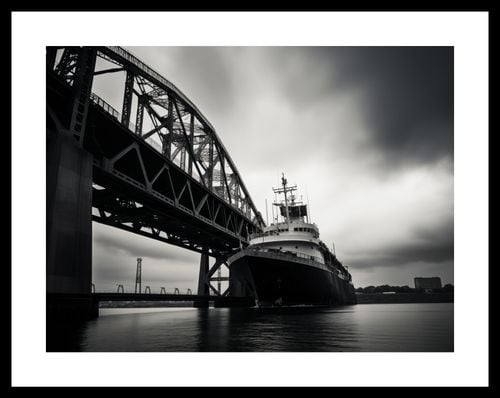 Plakat 40x30cm Statek przy Moście na Arena.pl