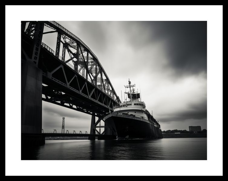 Plakat 40x30cm Statek przy Moście zdjęcie 3