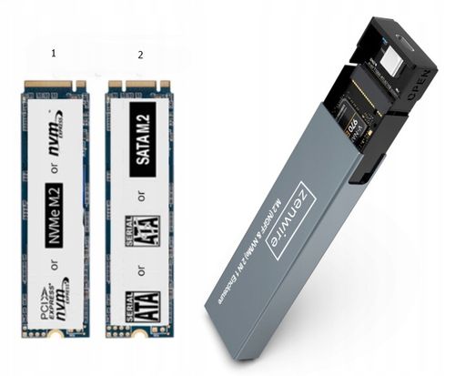 Obudowa na dysk SSD NVME/SATA PCIe M.2 USB-C Gen2 Kieszeń Adapter dysku M2 na Arena.pl