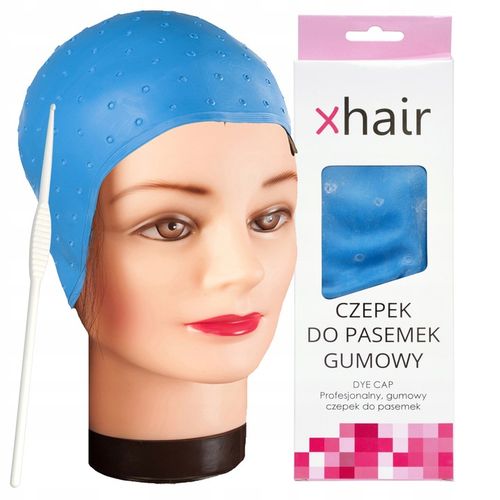 Fryzjerski czepek GUMOWY do robienia pasemek balejażu beleyage Z SZYDEŁKIEM na Arena.pl