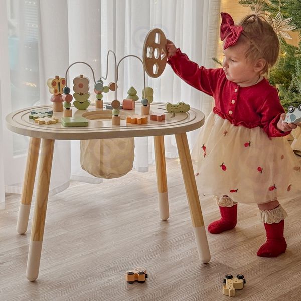 TOOKY TOY Drewniany Stolik Aktywności Safari zdjęcie 7