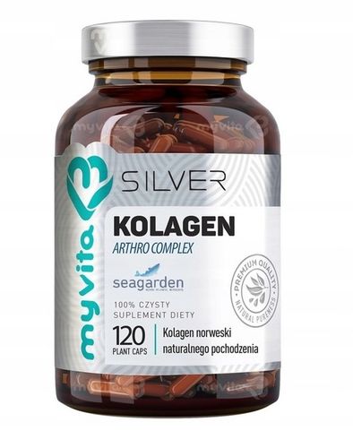 KOLAGEN MyVita Silver Pure 100% Arthro Kwas hialuronowy GLUKOZAMINA 120kaps na Arena.pl
