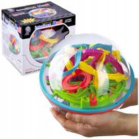 Zręcznościowa Gra Inteligentna KULA LABIRYNT 3D przeplatanka łamigówka 18CM