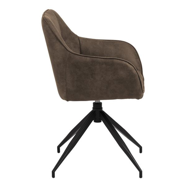 Krzesło Brenda brązowe tapicerowane zdjęcie 5