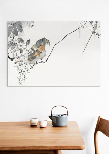 Obraz 60x40cm Two Sparrows, Seitei Japoński Vintage na Arena.pl