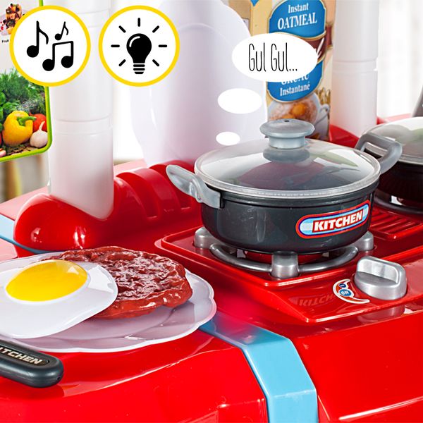 Kuchnia dla dzieci z piekarnikiem i zlewem Niebieska zdjęcie 4