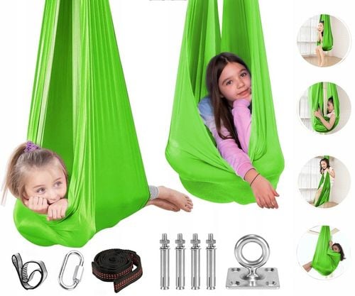 HUŚTAWKA DLA DZIECI HAMAK CHUSTA SENSORYCZNA AKROBATYCZNA JOGA + MOCOWANIE na Arena.pl