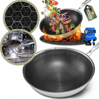 Duża patelnia INDUKCJA GAZ nieprzywierająca patelnia wok 28cm pojemna 3L