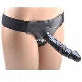 NAKŁADKA Z PASAMI, PENIS STRAP ON PUSTA PROTEZA CZARNY