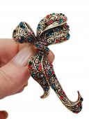 -% BROSZKA ZAWIESZKA ZŁOTA KOKARDA WSTĄŻKA KOLOROWA + PUDEŁKO NA PREZENT