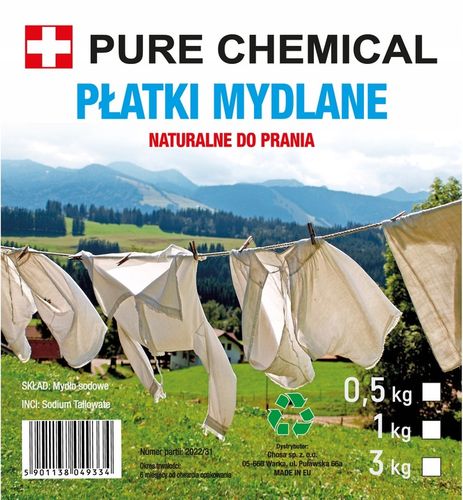 PŁATKI MYDLANE DO PRANIA MYDŁO W PROSZKU NATURALNE 1kg na Arena.pl