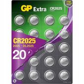 20x Bateria litowa GP EXTRA CR2025 guzikowa 3V