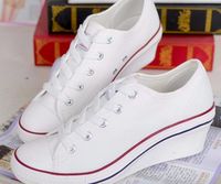 Trampki Damskie -SPORT - NA PLATFORMIE - B&W