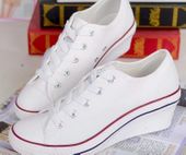 Trampki Damskie -SPORT - NA PLATFORMIE - B&W