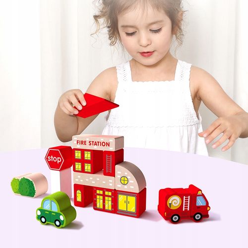 klocki drewniane miasto jhtoy-179 na Arena.pl