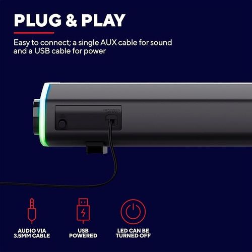 Soundbar Trust GAMING GXT 620 Axon 1.0 RGB PC LAPTOP TV 3,5 mm AUX na Arena.pl