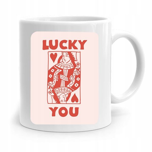 Kubek Prezent Dla Dziewczyny Żony Lucky You Z Nadrukiem Ze Zdjęciem zdjęcie 1