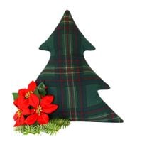 Świąteczna Poduszka Choinka Zielona Krata Zabawka Prezent Boże Narodzenie