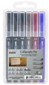 Długopisy kaligraficzne Marvy Calligraphy (6 sztuk)