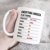 Kubek z imieniem dla emeryta lub emerytki