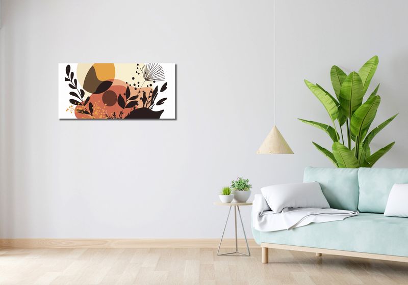 Obraz 90x40cm Zachód Słońca w Ogródku zdjęcie 2