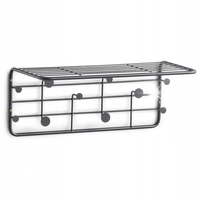 Wieszak Scienny metalowy Wielofunkcyjny Zeller Organizer Garderoby Czarny